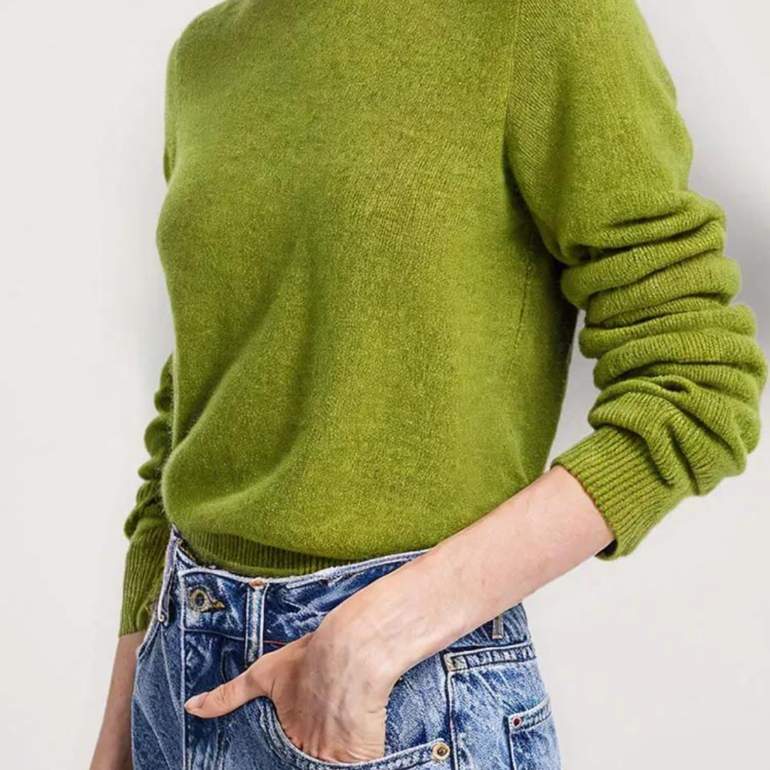 Suéter Feminino de Malha Aconchegante com Gola Redonda - DermeBela