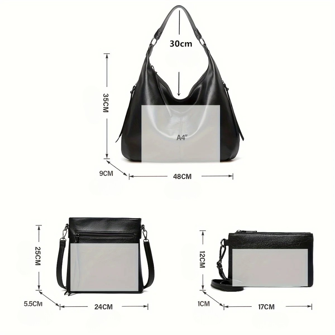 Conjunto de Bolsas Europeu Crossbody e Ombro - DermeBela