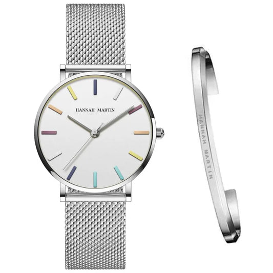 Relógio Feminino + Pulseira Lux de Brinde - DermeBela