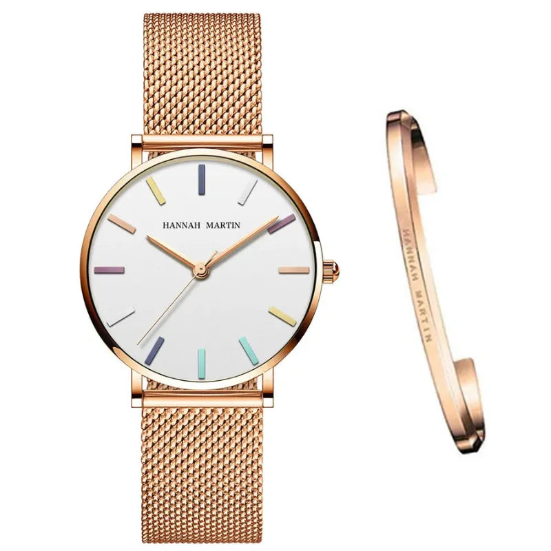Relógio Feminino + Pulseira Lux de Brinde - DermeBela