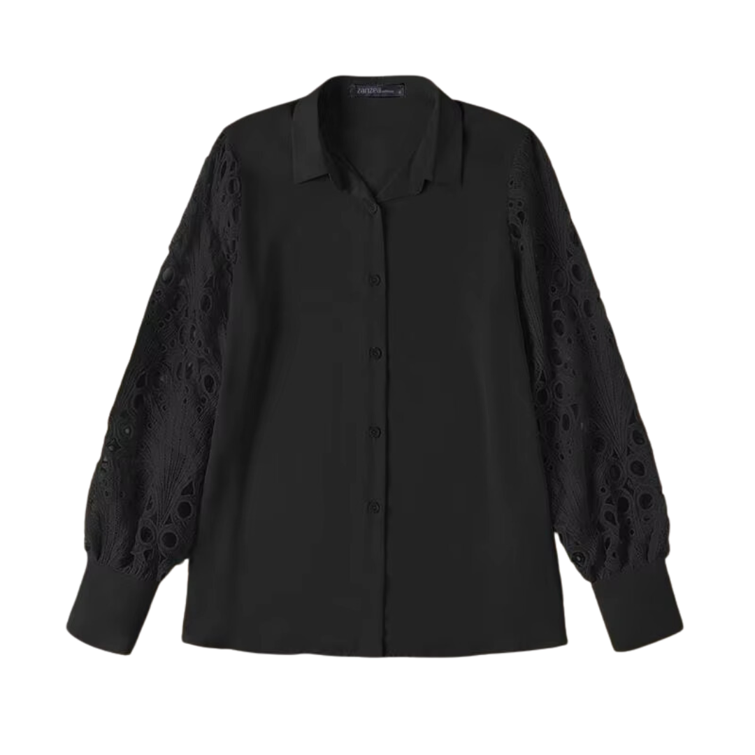 Blusa elegante de renda Oca Feminina - DermeBela