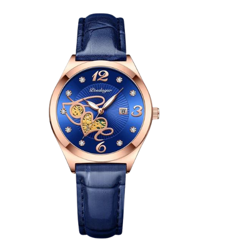 Relógio Feminino Love com pulseira em Couro - DermeBela