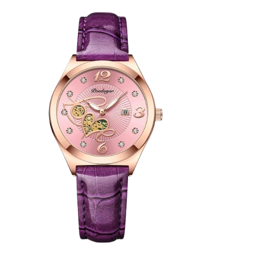 Relógio Feminino Love com pulseira em Couro - DermeBela