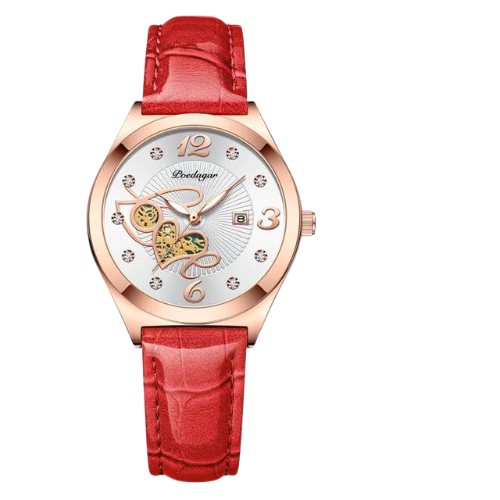 Relógio Feminino Love com pulseira em Couro - DermeBela