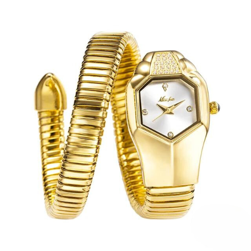 Relógio Feminino Luxuoso em Forma de Cobra Quartzo - DermeBela