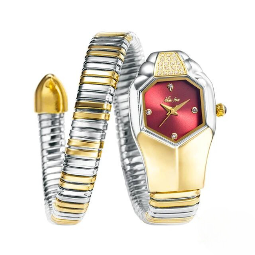 Relógio Feminino Luxuoso em Forma de Cobra Quartzo - DermeBela