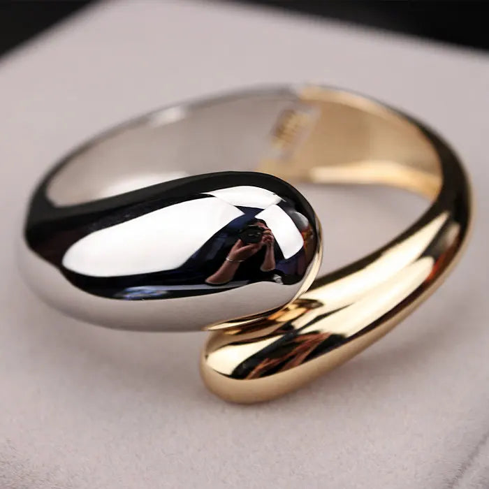 Bracelete Elegance Prata e dourado - DERMEBELA