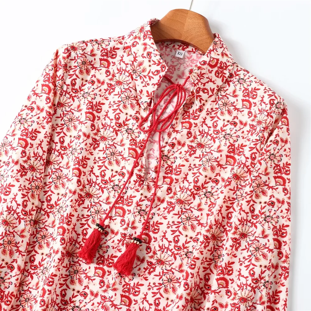 Conjunto Fashion Primavera - Saia de Cintura Alta e Camisa Estampada - DermeBela