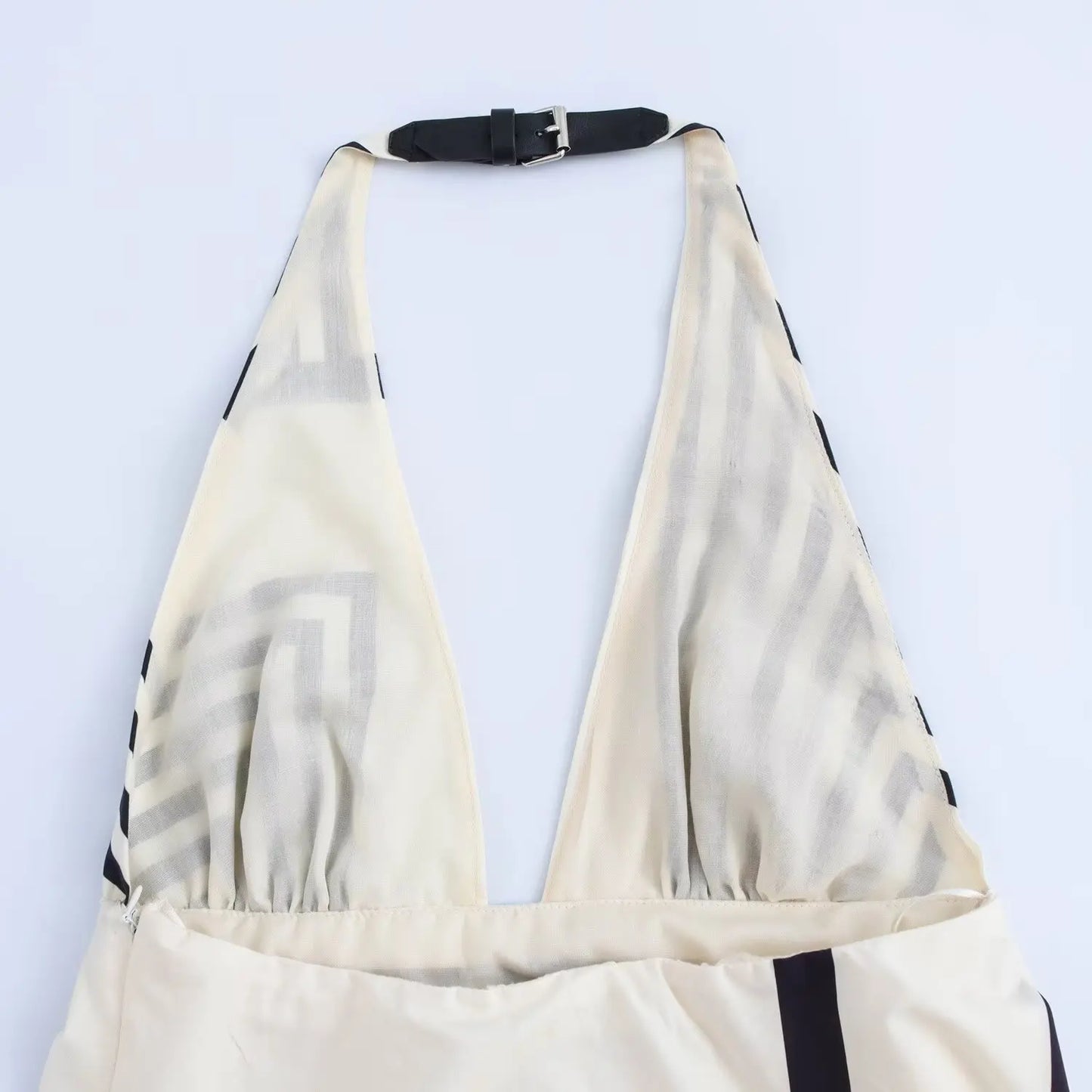 Vestido Midi Vintage Sem Costas com Fecho Lateral - DermeBela