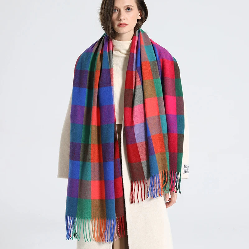 Cachecol Xadrez Inverno - DermeBela
