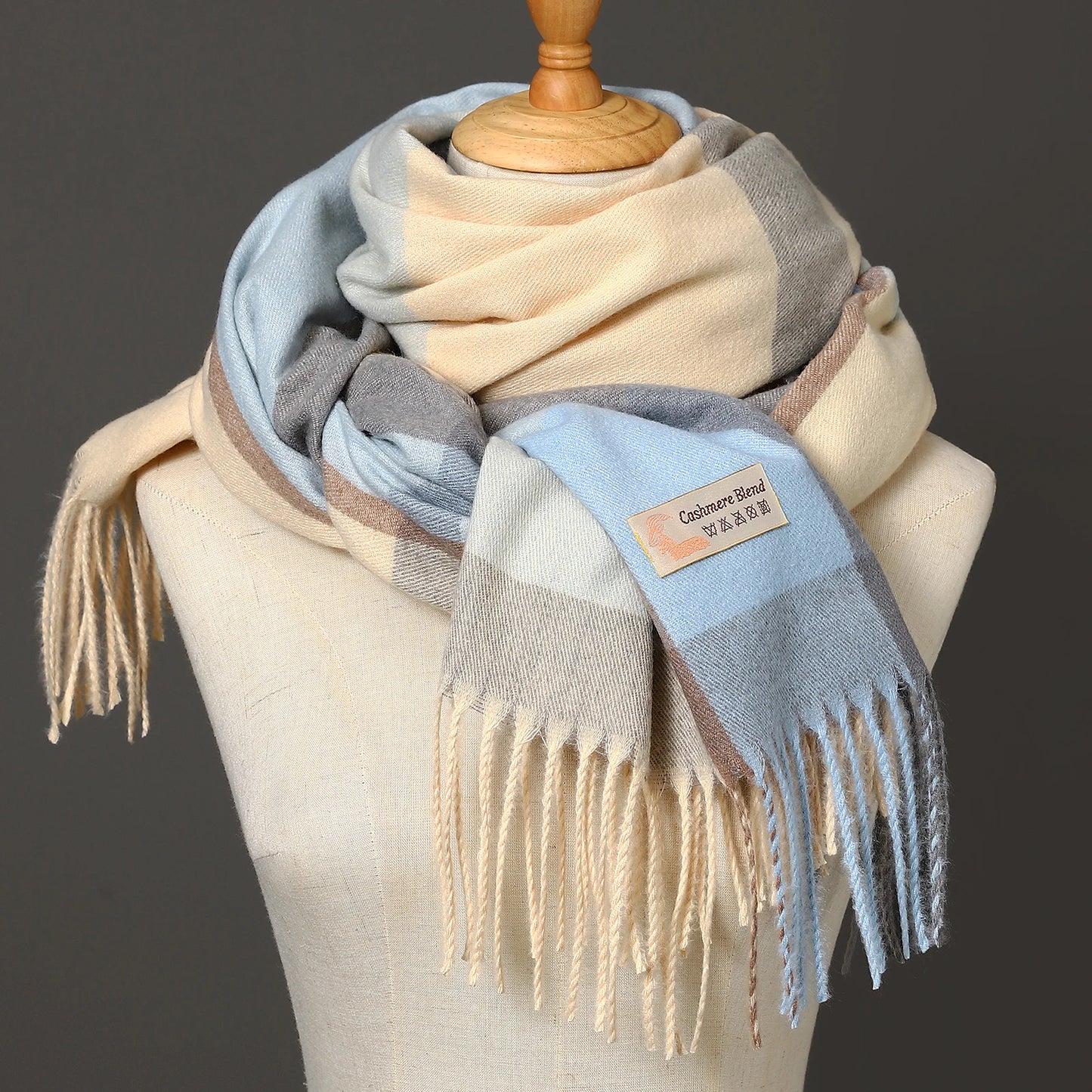 Echarpe Estilo Europeu Xadrez – DermeBela