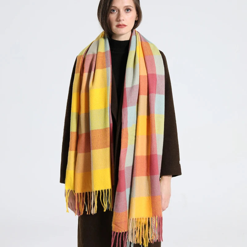 Cachecol Xadrez Inverno - DermeBela