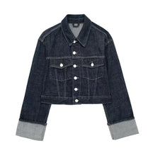 Jaqueta Denim Elegância Clássica com Lapela – DermeBela