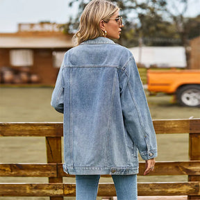 Jaqueta Jeans Vintage Solta – DermeBela