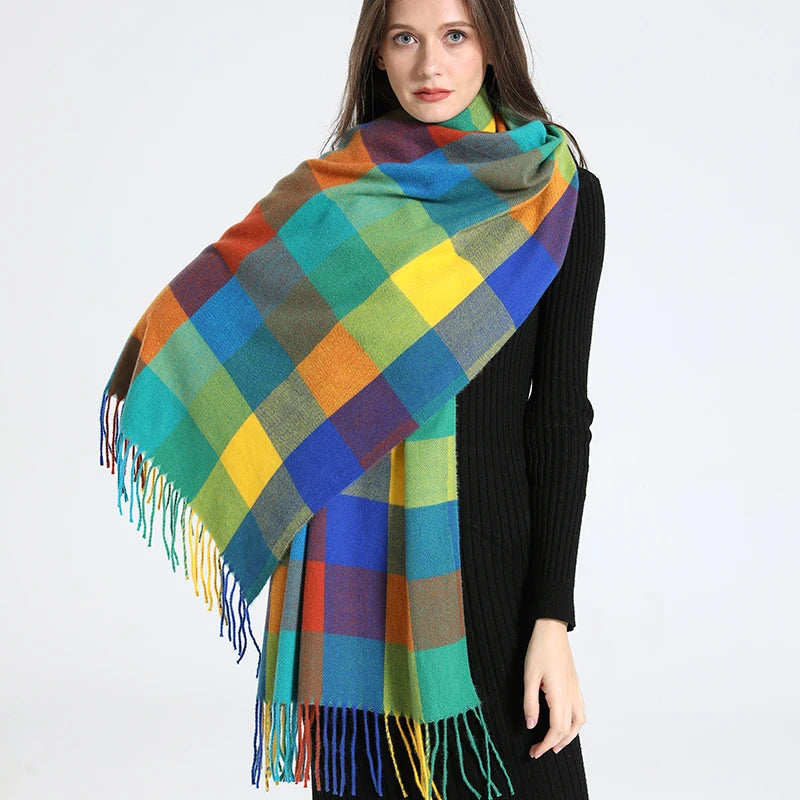 Cachecol Xadrez Inverno - DermeBela