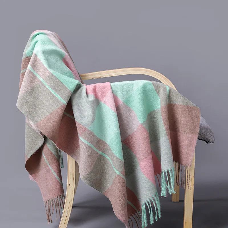 Echarpe Estilo Europeu Xadrez – DermeBela