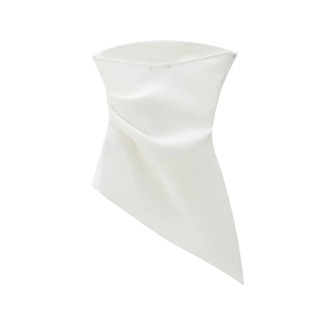Top Feminino Sem Alças Slim Fit com Design Assimétrico  - DermeBela