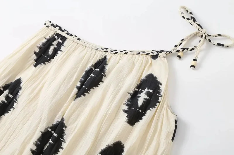 Vestido Casual de Linho com Ombro Revelado - DermeBela