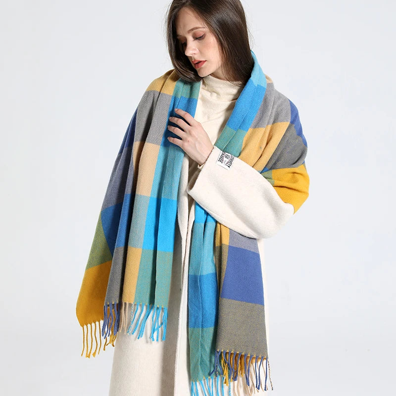Cachecol Xadrez Inverno - DermeBela