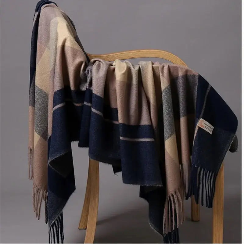 Echarpe Estilo Europeu Xadrez – DermeBela
