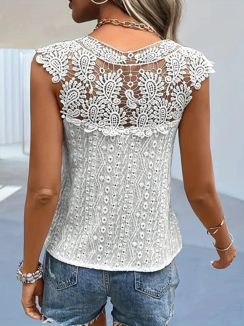 Blusa Feminina Decote V Renda Romance – DermeBela