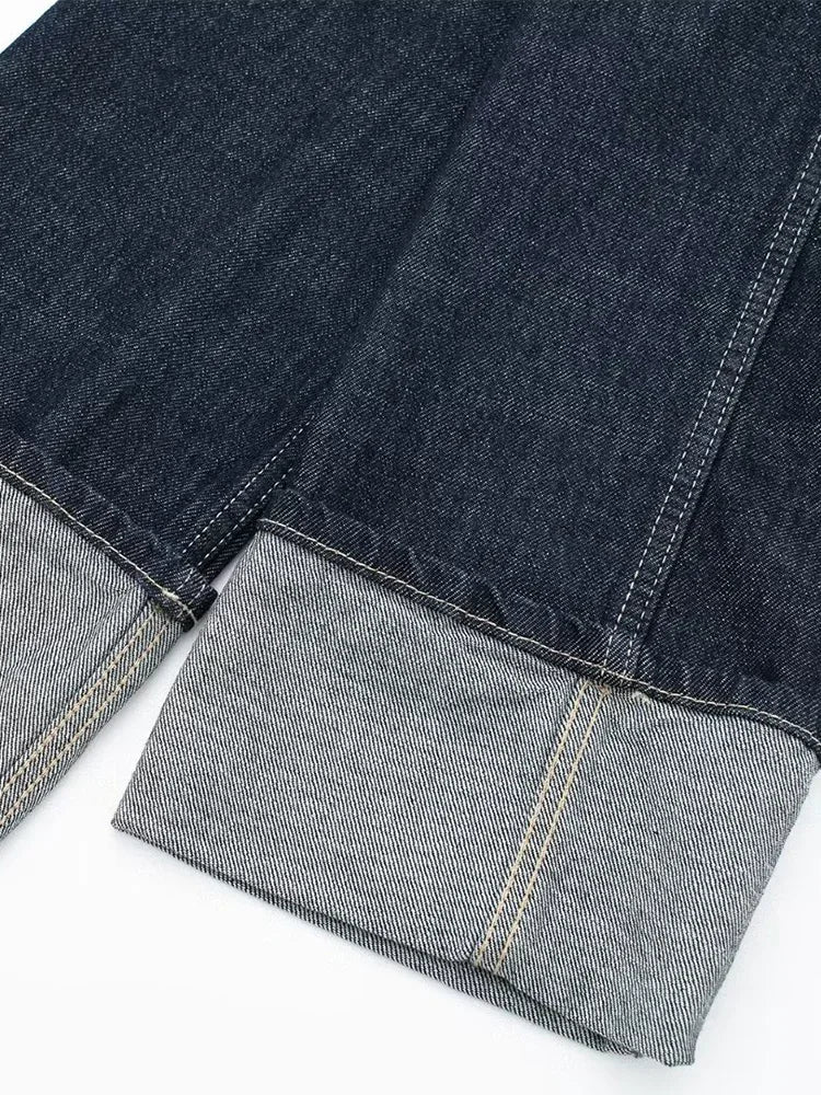 Jaqueta Denim Elegância Clássica com Lapela – DermeBela