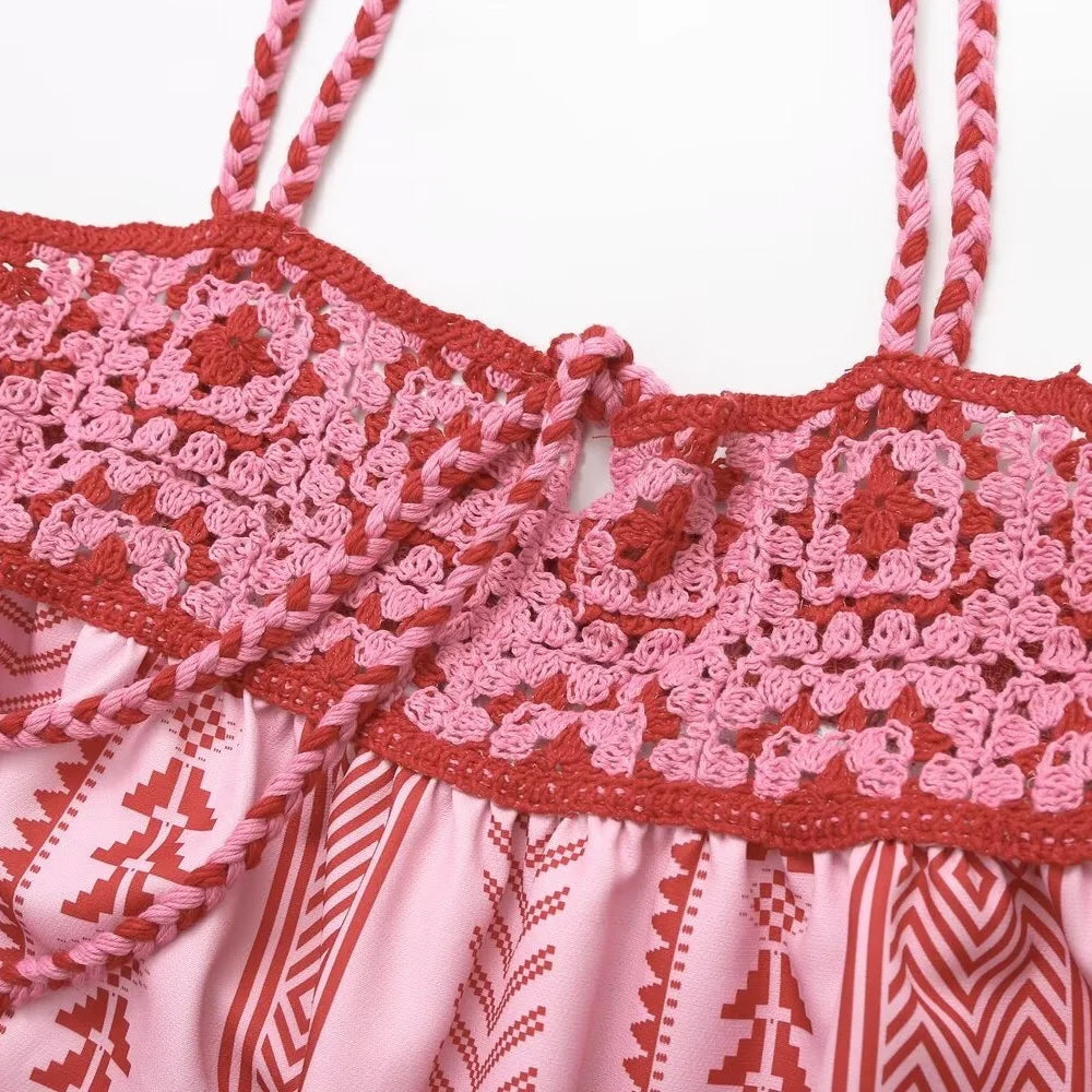 Vestido de Verão com Detalhe de Crochê e Bordado - DermeBela