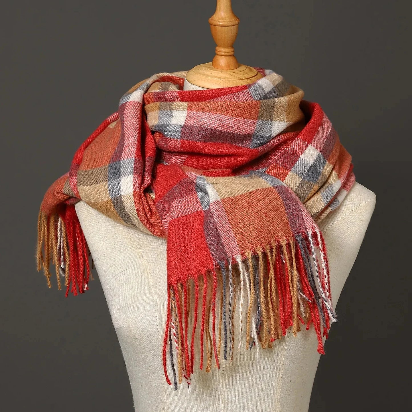 Echarpe Estilo Europeu Xadrez – DermeBela