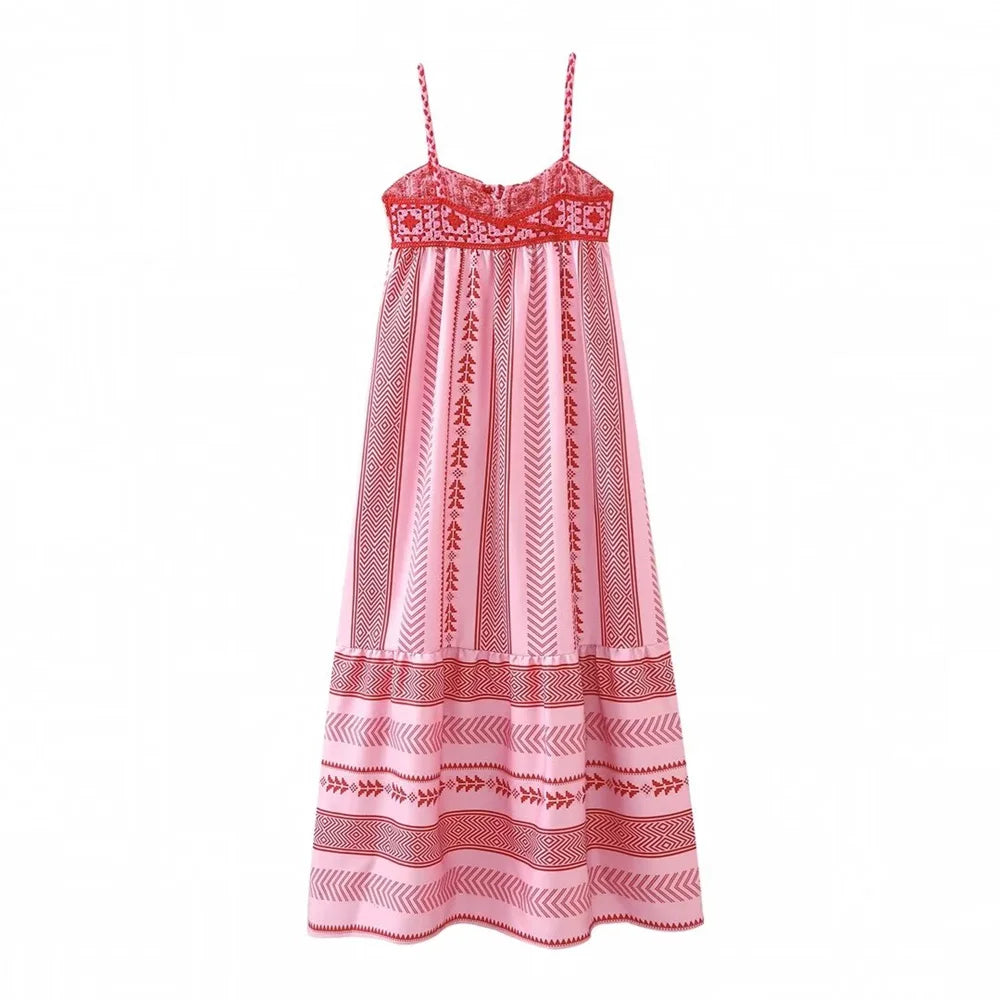 Vestido de Verão com Detalhe de Crochê e Bordado - DermeBela