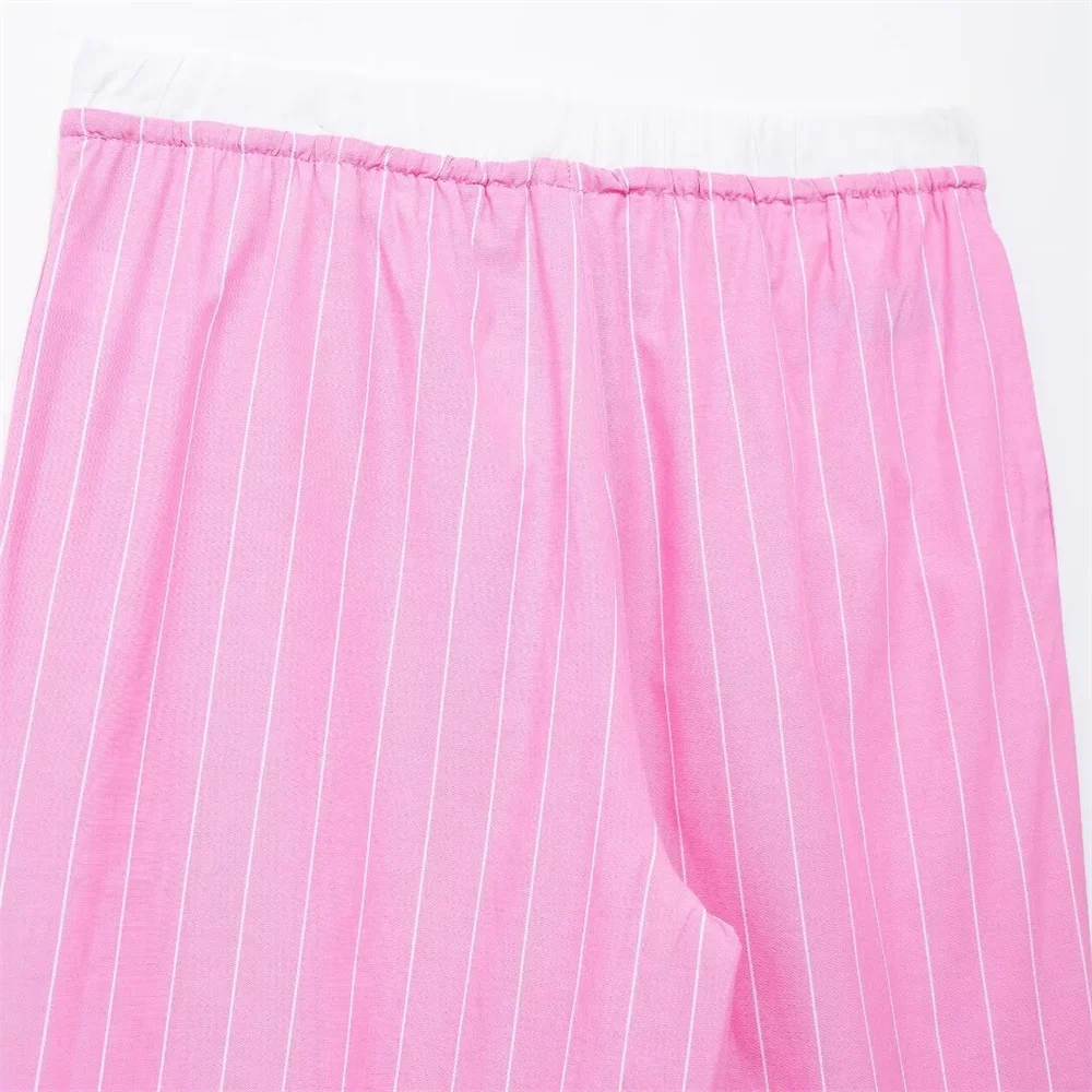 Conjunto Pink - Camisa Recortada e Calça com Cordão ajustavél - DermeBela