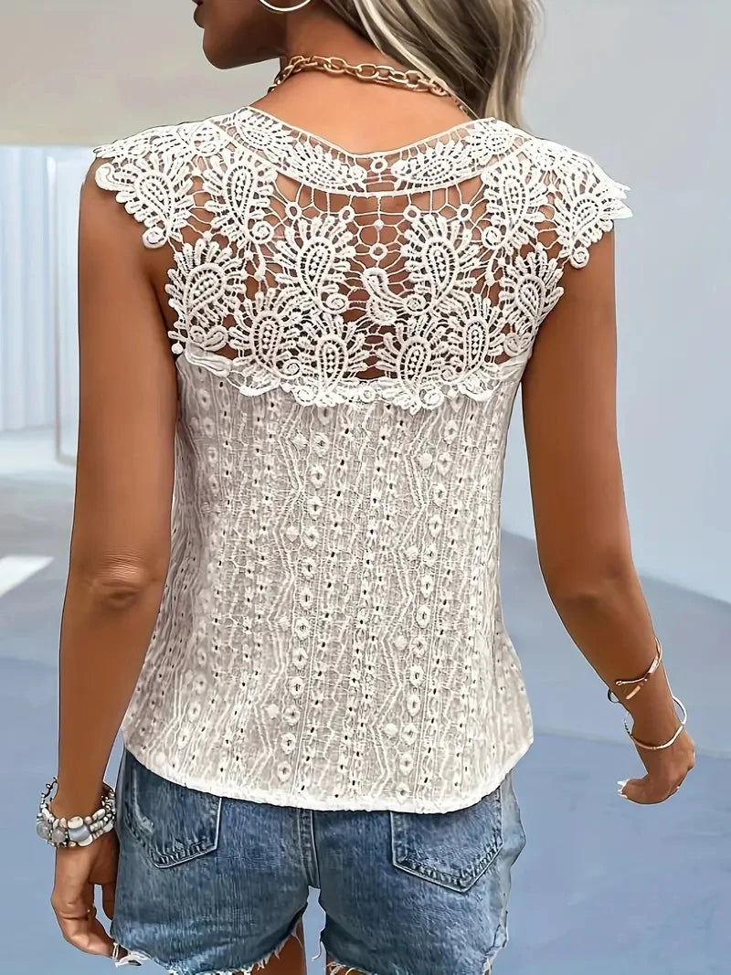 Blusa Feminina Decote V Renda Romance – DermeBela