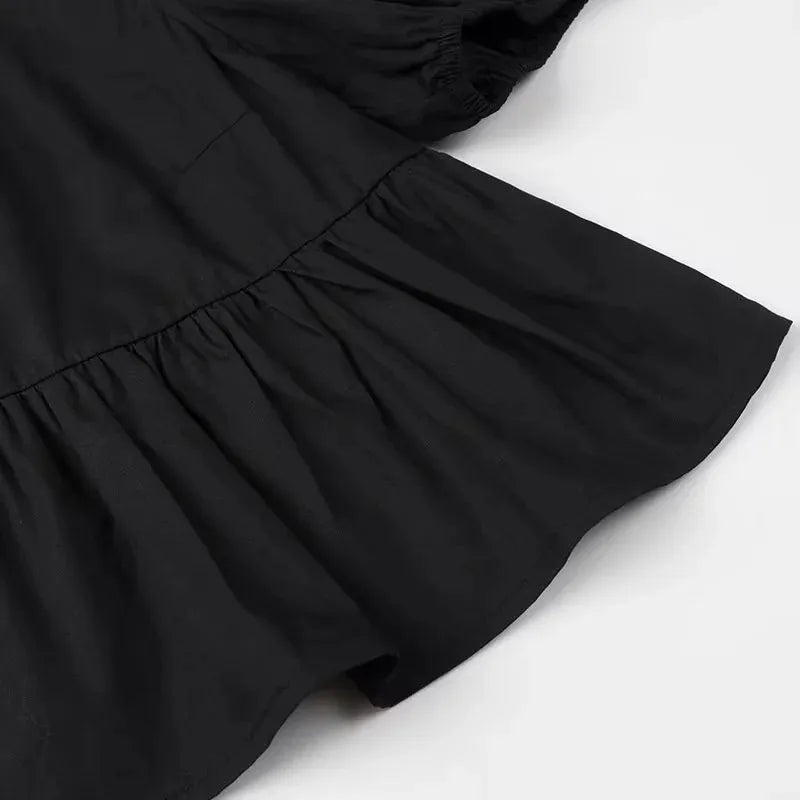 Blusa Feminina com Mangas Fluidas e Laço Romântico - DermeBela