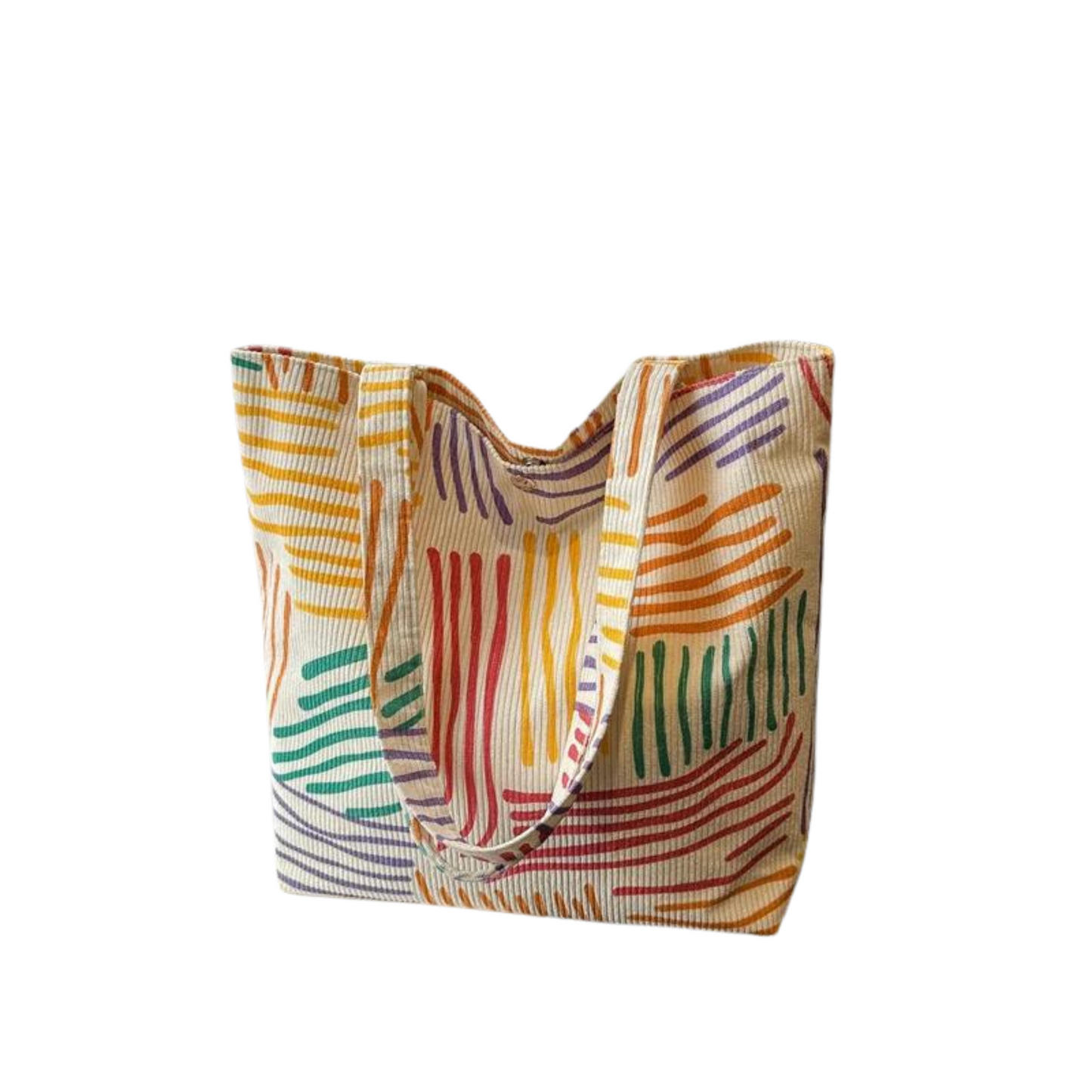 Bolsa Sacola Listrada Colorida - DermeBela