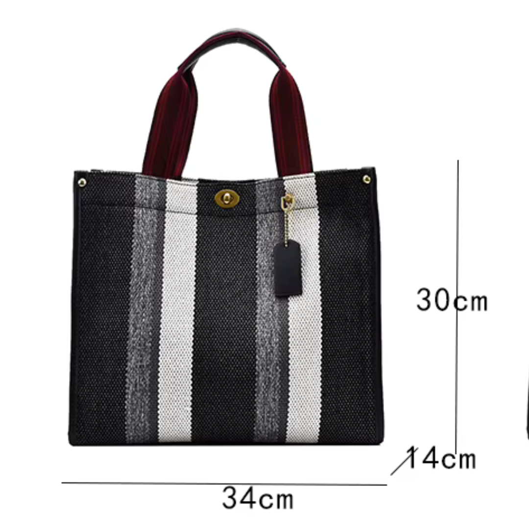 Bolsa Tote Vintage Listrada, Estilo e Funcionalidade - DermeBela