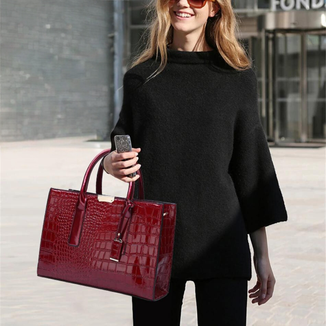 Bolsa Glamour Croc - DermeBela
